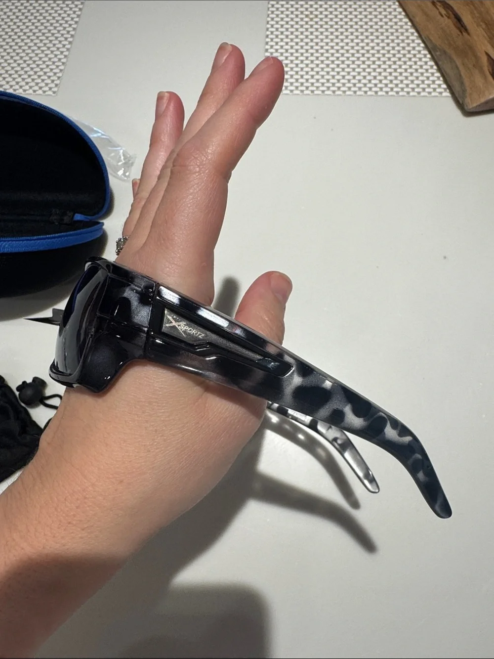 Men's Black Sunglasses with Protective Case